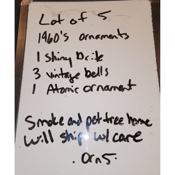 Vintage Hand-Painted Glass Bell Christmas Ornaments Set - Picture 10 of 10